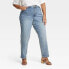 Фото #1 товара Women's High-Rise 90's Vintage Straight Jeans - Universal Thread Medium Wash 17