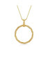 ფოტო #1 პროდუქტის 14k Yellow Gold Plated Twisted Rope Eternity Wreath Halo Box chain Necklace