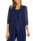 ფოტო #8 პროდუქტის 3-Pc. Sequined Lace Pantsuit & Jacket