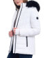 Фото #3 товара Women's Faux-Fur-Trim Hooded Puffer Coat, Created for Macy's