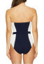 Фото #3 товара Tory Burch Womens 182917 One-Piece Tory Navy White Swimsuit Size S