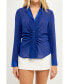 Фото #1 товара Women's Front Ruched Chiffon Blouse