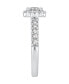 ფოტო #6 პროდუქტის GIA Certified Diamond Princess Halo Bridal Set (1 1/2 ct. t.w.) in 14K White Gold