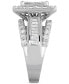 Фото #4 товара Diamond Princess Halo Cluster Engagement Ring (3 ct. t.w.) in 14k White Gold