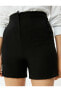 Фото #5 товара Шорты женские Koton Mini Высокая талия с деталями на карманах и молнией