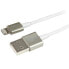 Фото #3 товара StarTech.com 1 m (3 ft.) USB to Lightning Cable - iPhone / iPad / iPod Charger Cable - Lightning to USB Cable - Apple MFi Certified - Metal - White - 1 m - Lightning - USB A - Male - Male - White