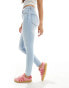 Фото #8 товара Bershka high waist skinny jean in light wash blue