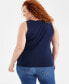Plus Size Lace-Trimmed Tank Top, Created for Macy's