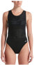 Nike 266167 Woman Sport Mesh Convertible Layered One-Piece Swimsuit Size Large