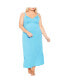 Фото #1 товара Plus Size Lace Trim Maxi Sleep Dress