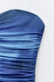 Фото #8 товара Короткое платье из полупрозрачной ткани с принтом ZARA