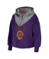 Women's Purple Phoenix Suns Pieced Quarter-Zip Hoodie Jacket