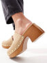 Bershka platform clog in taupe