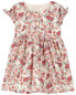 Фото #3 товара Baby Floral Print Puff Sleeve Dress 9M
