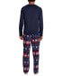 ფოტო #2 პროდუქტის Matching Unisex Mandalorian Long-Sleeve Top and Pajama Pants Set