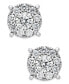 ფოტო #1 პროდუქტის Diamond Cluster Stud Earrings (1 ct. t.w.) in 14k White Gold