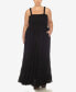 ფოტო #1 პროდუქტის Plus Size Smocked Ruffle Maxi Dress