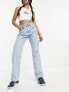 Фото #1 товара Stradivarius STR straight leg jean in light wash blue