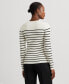 Фото #3 товара Women's Petite Striped Crewneck Sweater