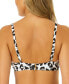 Фото #2 товара Women's Leopard-Print V-Wire Bikini Top
