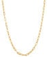 Фото #1 товара Italian Gold paperclip Link 20" Chain Necklace in 10k Gold