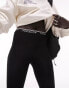Фото #6 товара Topshop Petite branded elastic legging in black