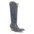 Фото #2 товара Dingo Honkytonk Honey Rhinestone Snip Toe Cowboy Womens Blue Casual Boots DI162