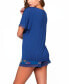 ფოტო #2 პროდუქტის Women's 2Pc. Soft Pajama Set Trimmed in Lace