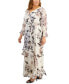 Фото #3 товара Plus Size V-Neck Chiffon Long-Sleeve Maxi Dress