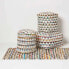 Designer Hocker Pouf Chindi bunt