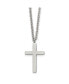 Polished 25mm Cross Pendant on a 18 inch Cable Chain Necklace