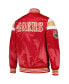 ფოტო #2 პროდუქტის Men's Scarlet San Francisco 49ers Satin Full-Snap Varsity Jacket