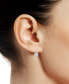 ფოტო #2 პროდუქტის Diamond Baguette & Round Teardrop Cluster Drop Earrings (1/4 ct. t.w.) in Sterling Silver