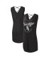 ფოტო #1 პროდუქტის Women's Black Chicago White Sox Game Time Slub Beach V-Neck Cover-Up Dress