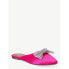 Scoop Flat Mules Women’s 7 Pink Bow Point Toe Slip-On Flat Heel Satin Polyester