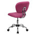 Фото #2 товара Mid-Back Pink Mesh Swivel Task Chair With Chrome Base