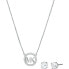 Silver jewelry set MKC1260AN040 (necklace, earrings)