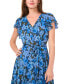 Фото #4 товара Women's Floral-Print Flutter-Sleeve Dress