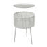 Side table Stripes Grey Golden Metal 40 x 57 x 40 cm