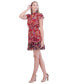 ფოტო #3 პროდუქტის Petite Printed Chiffon Smocked-Waist Dress