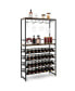 Фото #1 товара Freestanding Wine Bakers Rack with 4-Tier Wine Storage and 4 Rows of Stemware Racks
