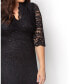 ფოტო #3 პროდუქტის Plus Size Scalloped Boudoir Lace Cocktail Dress