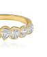 ფოტო #1 პროდუქტის AJ by ALEV Multi Shape Bezel White Topaz Ring