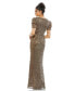 Women's Ieena Bow Waist Metallic Gown