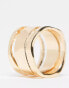 Фото #2 товара ASOS DESIGN stacked ring with molten design in gold tone