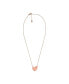 ფოტო #2 პროდუქტის Women's Sofie Sea Glass Pink Heart-Shaped Pendant Necklace, SKJ1803791