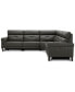 Фото #10 товара CLOSEOUT! Jazlo 5-Pc. Leather Sectional with 3 Power Recliners, Created for Macy's