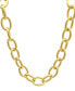 ფოტო #2 პროდუქტის Women's Oval Link Adjustable Gold-Tone Chain Necklace