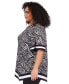 Фото #3 товара Блузка с принтом зебры Michael Kors plus Size One-Shoulder Top
