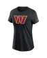 ფოტო #3 პროდუქტის Women's Black Washington Commanders Logo Cotton Essential T-shirt